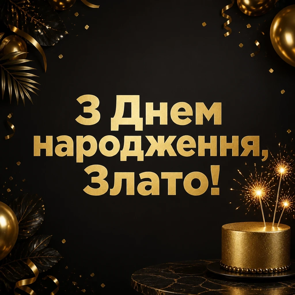 з днем народження злата з днем народження злата