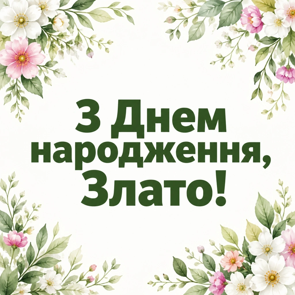 з днем народження злата з днем народження злата
