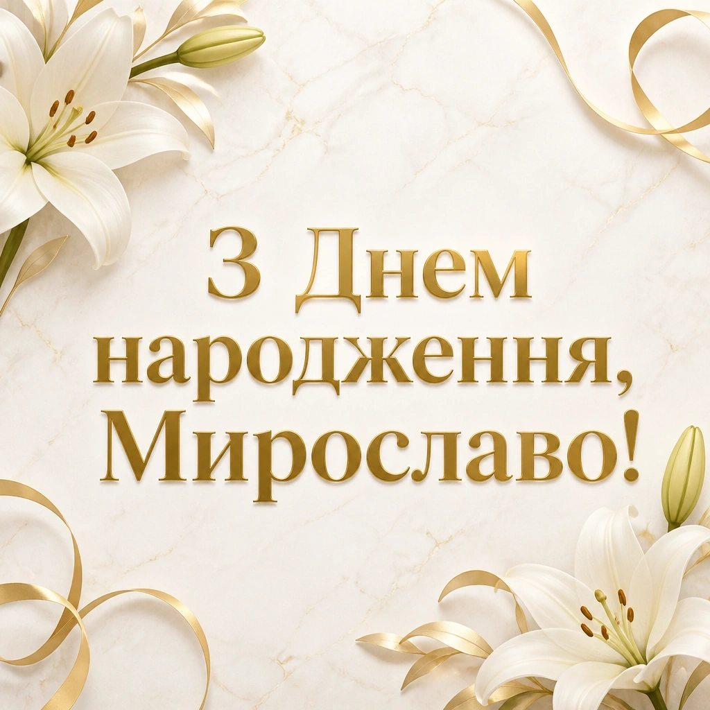 з днем народження мирослава