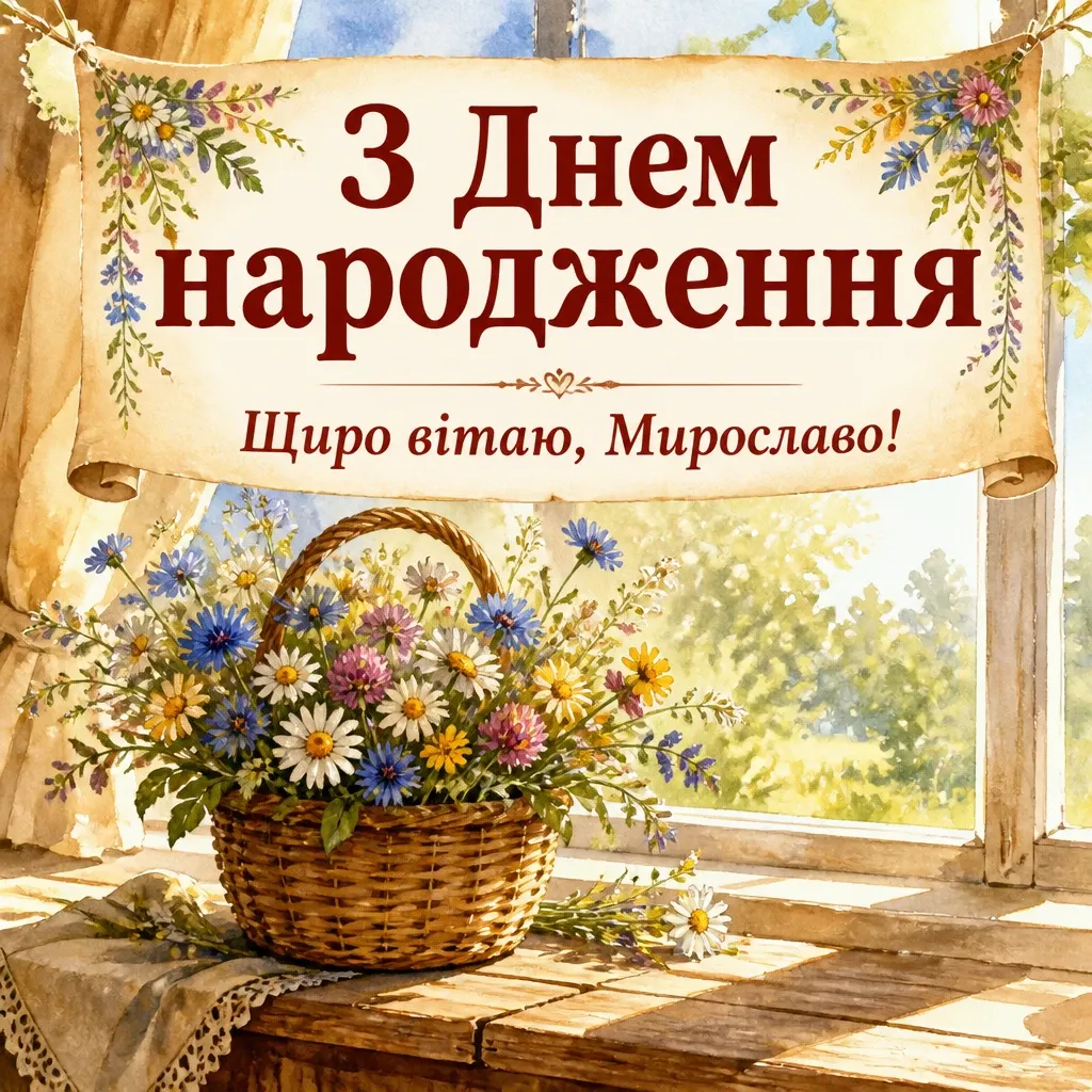 з днем народження мирослава