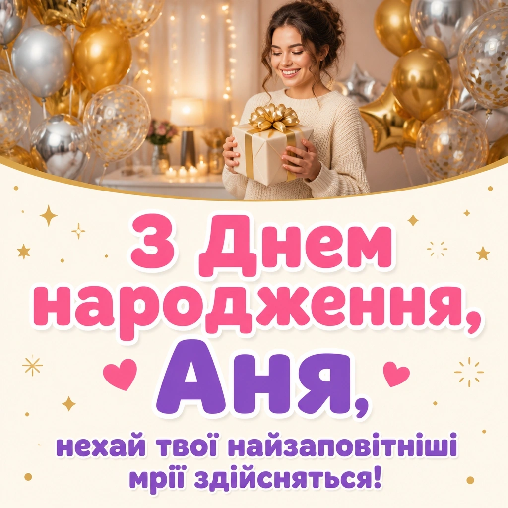 анечка з днем народження аня анечка з днем народження аня