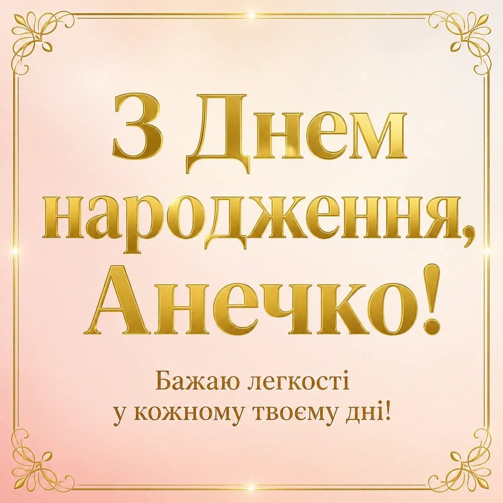 анечка з днем народження аня анечка з днем народження аня