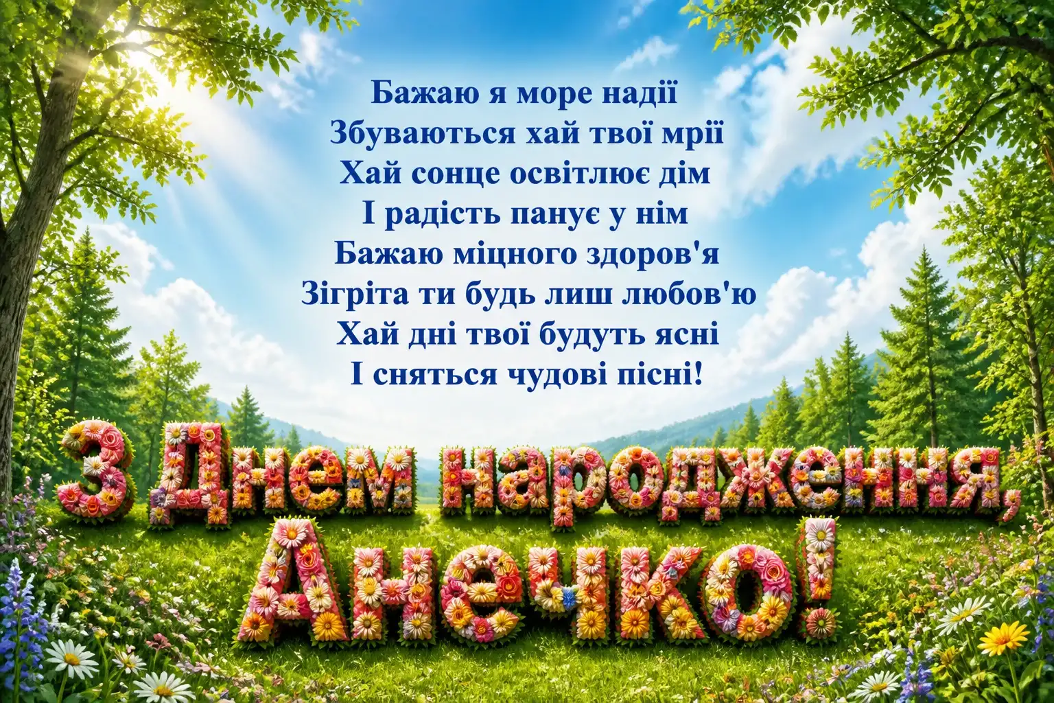 анечка з днем народження аня анечка з днем народження аня