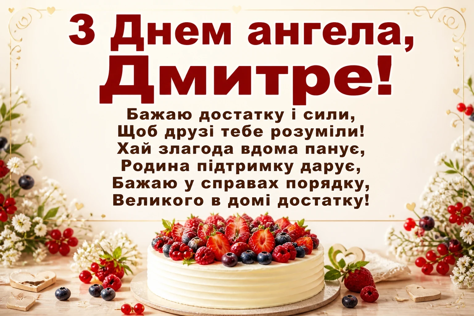 діма привітання з днем ангела дмитра
