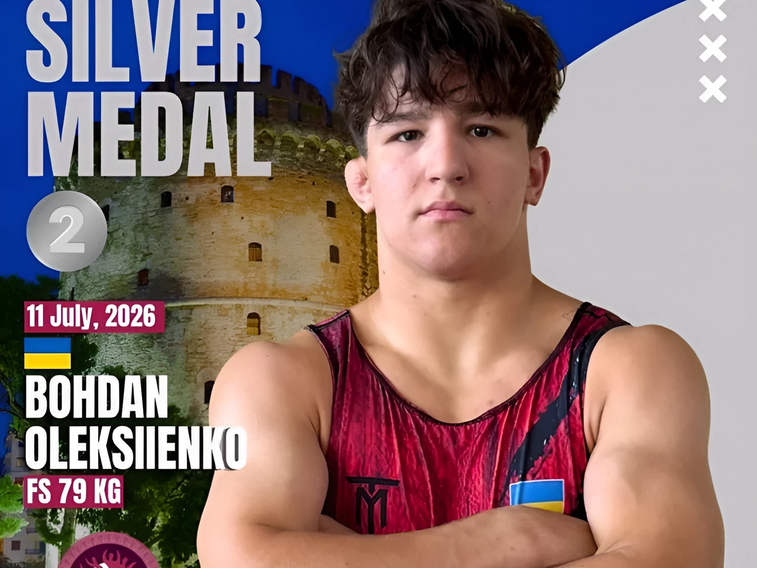 Віцечемпіон Європи: успіх борця з Полтавщини у Скоп’є